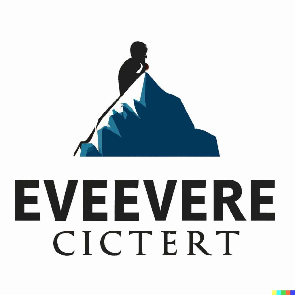 someone gazing at Mount Everest, finance company logo design